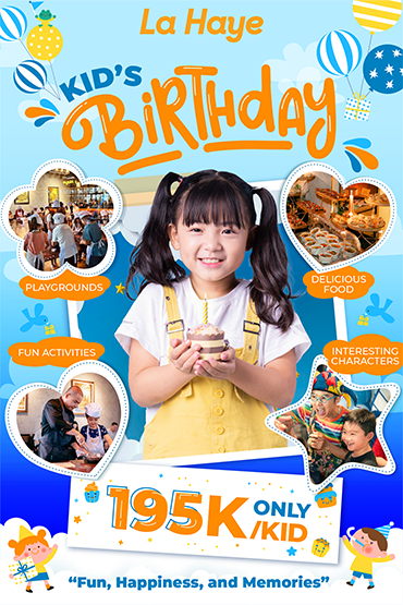 KID'S BIRTHDAY - ONLY 195K/KID